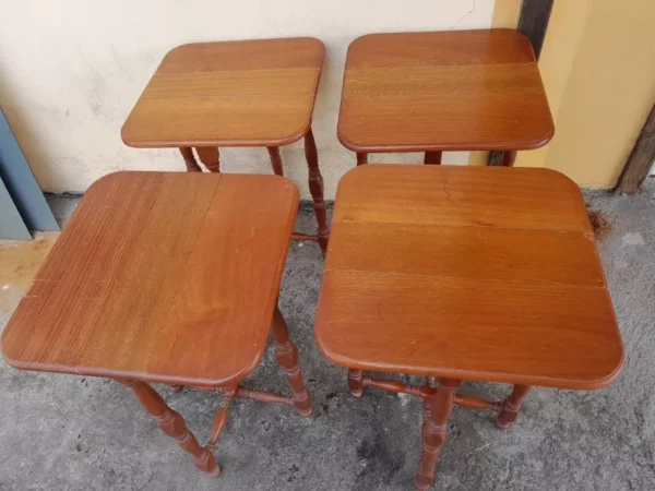 Mesa Ninho Grande Com 05 Peças Em Cerejeira - Image 7