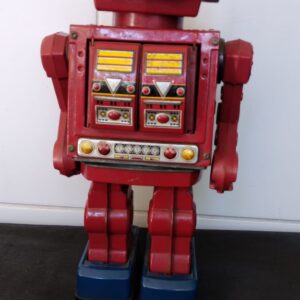 Robô Lata Pilha Japonês Antigo