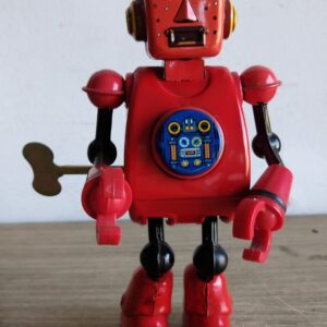 Antigo Robot Em Lata A Corda Anos 80 #1091081