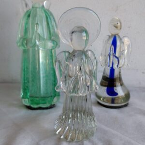 Conjunto De Anjos Em Vidro #10269